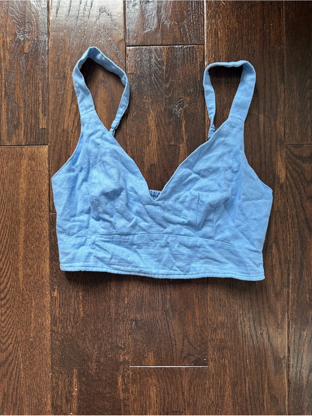 Abercrombie & Fitch Sky Blue Smocked Tube Top